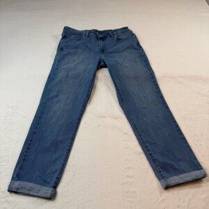 Levi Strauss & Co Straight Leg Jeans Womens 32 Blue Medium Wash Good Casual